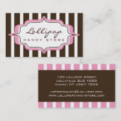 Visitenkarte > Lutscher [Rosa+Schokolade] (Vorne/Hinten)