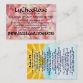 Visitenkarte Lycheerose Psalms 23 (Vorne/Hinten)