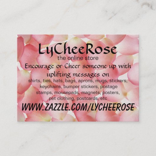 Visitenkarte Lycheerose Psalms 23 (Vorderseite)