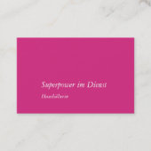 Visitenkarte Magenta Pink Weiß (Vorderseite)