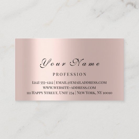 Visitenkarte Makeup Artist Lashes Brows Terminkarte (Rückseite)