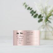 Visitenkarte Makeup Artist Lashes Brows Terminkarte (Stehend Vorderseite)