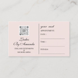 Visitenkarte Makeup Artist Logo Esthetican QR Terminkarte