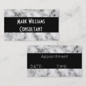 Visitenkarte/Marmor Terminkarte (Vorne/Hinten)