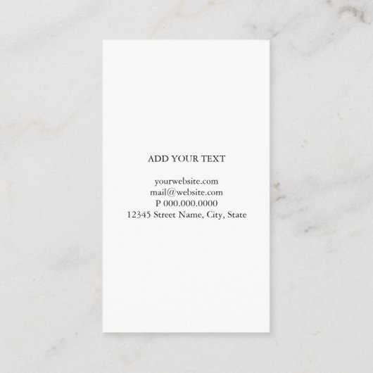 Visitenkarte - Marmorrosa (Rückseite)