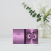 Visitenkarte Mauve & Black Floral Abstrakt (Stehend Vorderseite)