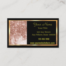 Visitenkarte Mauve Black Gold Sparkone Telefonnummerkarte