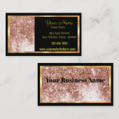 Visitenkarte Mauve Black Gold Sparkone Telefonnummerkarte (Vorne/Hinten)