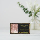 Visitenkarte Mauve Black Gold Sparkone Telefonnummerkarte (Stehend Vorderseite)