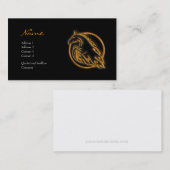 Visitenkarte - metallisches Pferd (Vorne/Hinten)