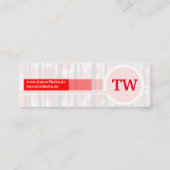 Visitenkarte Mini rot schwarz (Rückseite)