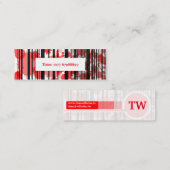 Visitenkarte Mini rot schwarz (Vorne/Hinten)