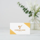 Visitenkarte | Minimal Luxus Eigenname & Logo (Stehend Vorderseite)