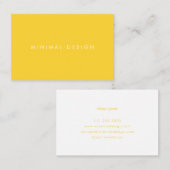 Visitenkarte Minimal Yellow Business Card (Vorne/Hinten)