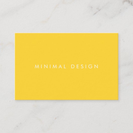Visitenkarte Minimal Yellow Business Card (Vorderseite)