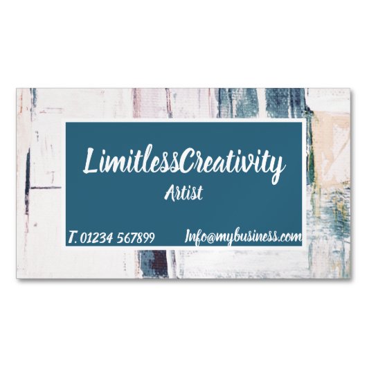 Visitenkarte mit abstraktem Hintergrund Magnetische Visitenkarte (Vorderseite)