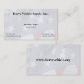 Visitenkarte mit amerikanischer Flagge (Vorne/Hinten)