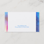 Visitenkarte mit atemberaubendem abstraktem Licht (Rückseite)