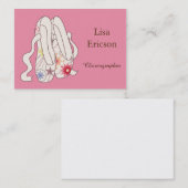 Visitenkarte mit Ballettschuhen (Vorne/Hinten)