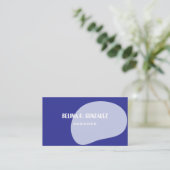 Visitenkarte mit blauem cool-neutralem Formdesign (Stehend Vorderseite)