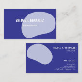 Visitenkarte mit blauem cool-neutralem Formdesign (Vorne/Hinten)