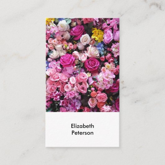 Visitenkarte mit Blume-Hintergrund (Vorderseite)