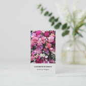 Visitenkarte mit Blume-Hintergrund (Stehend Vorderseite)