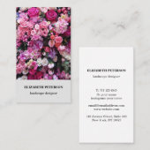 Visitenkarte mit Blume-Hintergrund (Vorne/Hinten)