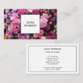 Visitenkarte mit Blume Hintergrund. (Vorne/Hinten)