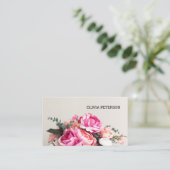 Visitenkarte mit Blume Hintergrund. (Stehend Vorderseite)