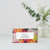 Visitenkarte mit Blumenhintergrund. (Stehend Vorderseite)