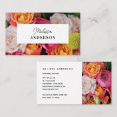 Visitenkarte mit Blumenhintergrund. (Vorne/Hinten)