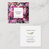 Visitenkarte mit botanischer Blume. (Vorne/Hinten)