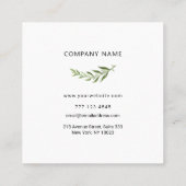 Visitenkarte mit botanischer Blume. (Rückseite)