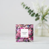 Visitenkarte mit botanischer Blume. (Stehend Vorderseite)