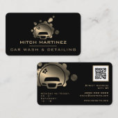 Visitenkarte mit dem Logo "Metallisches Auto" (Vorne/Hinten)