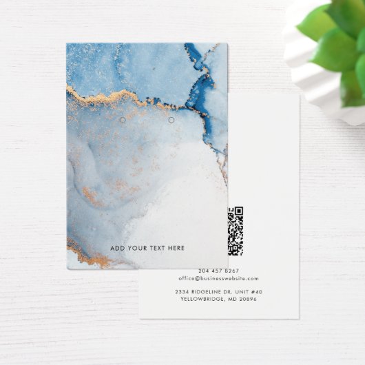 Visitenkarte mit dem QR-Code (Schreibtisch)