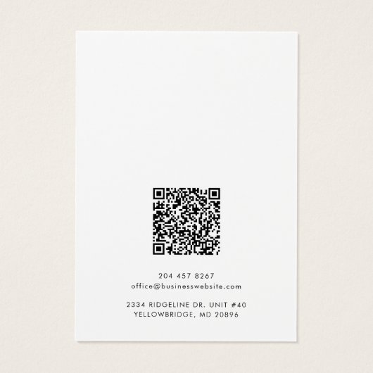 Visitenkarte mit dem QR-Code (Rückseite)