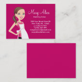 Visitenkarte mit der Charakter-Illustration (Vorne/Hinten)