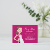 Visitenkarte mit der Charakter-Illustration (Stehend Vorderseite)