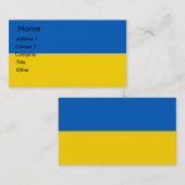 Visitenkarte mit der Flagge der Ukraine (Vorne/Hinten)