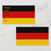 Visitenkarte mit der Flagge Deutschlands (Vorne/Hinten)
