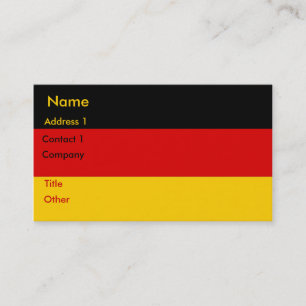 Visitenkarte mit der Flagge Deutschlands