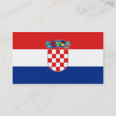 Visitenkarte mit der Flagge Kroatiens (Rückseite)