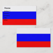 Visitenkarte mit der Flagge Russlands (Vorne/Hinten)