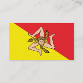 Visitenkarte mit der Flagge Siziliens, Italien (Rückseite)