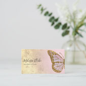 Visitenkarte mit doppelseitigem Schmetterlinglogo (Stehend Vorderseite)