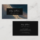 Visitenkarte mit dunklem Glitzer (Vorne/Hinten)