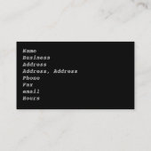 Visitenkarte mit Eye Camera Lens (Rückseite)