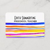 Visitenkarte mit farbigen Streifen (Vorderseite)